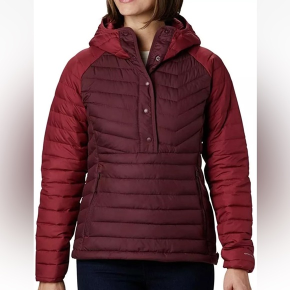 Columbia Jackets & Blazers - Columbia Powder Lite Omni-heat Insulated Anorak Malbec Thermal Jacket Sz M NWOT